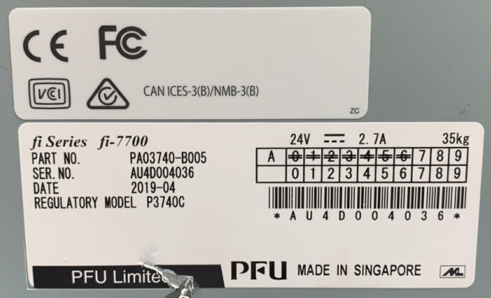Fujitsu fi-7700 Duplex Flatbed Document Scanner PA03740-B005 Flatbed Scan Issue