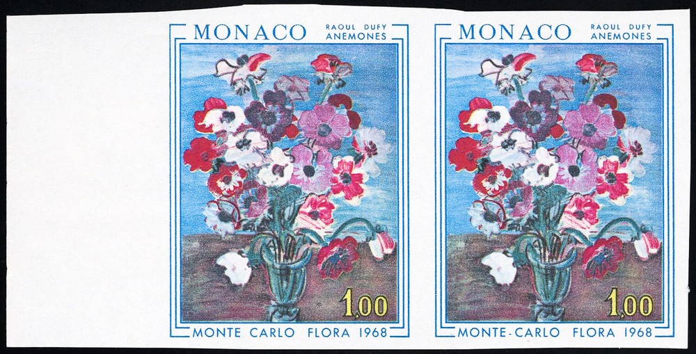 Monaco Stamps # 653 MNH Imperforate Pair