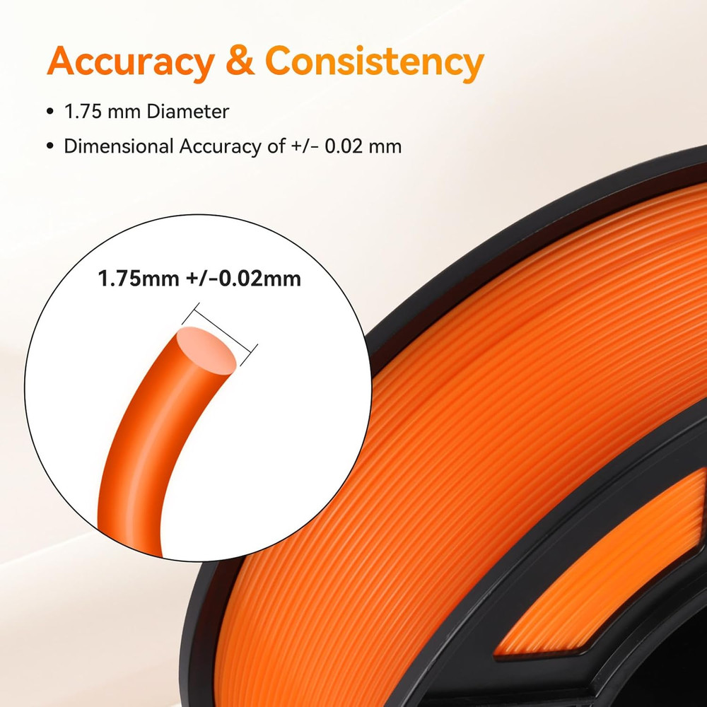 TECBEARS 10KG PLA 3D Printer Filament Bundle 1.75mm No Bubbles Neatly Beginner