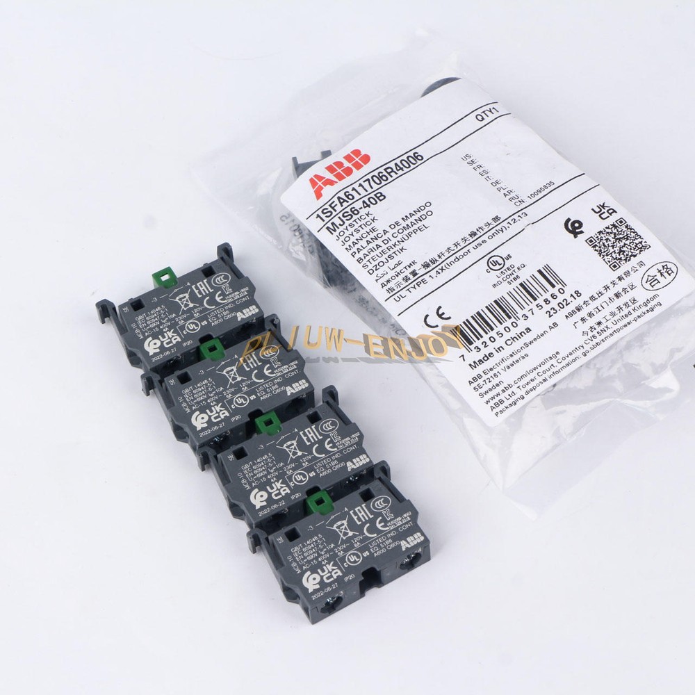 1Pcs NEW ABB Control Joystick Switch MJS6-40B with 4 MCB-10 Contacts Reset Type