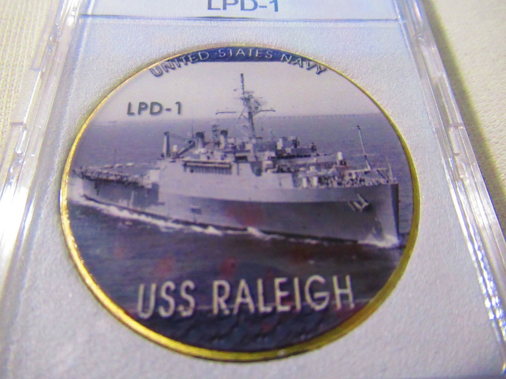 US NAVY - USS Raleigh (LPD-1) Challenge Coin