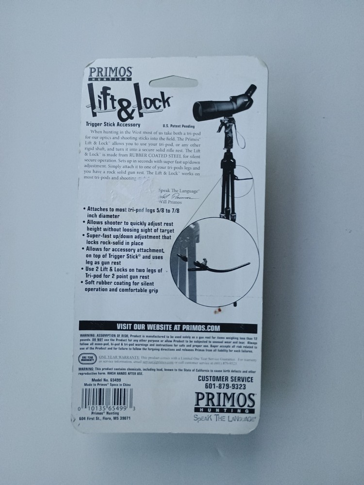 Primos Hunting Lift & Lock Trigger Stick Shooting Rest Accessory