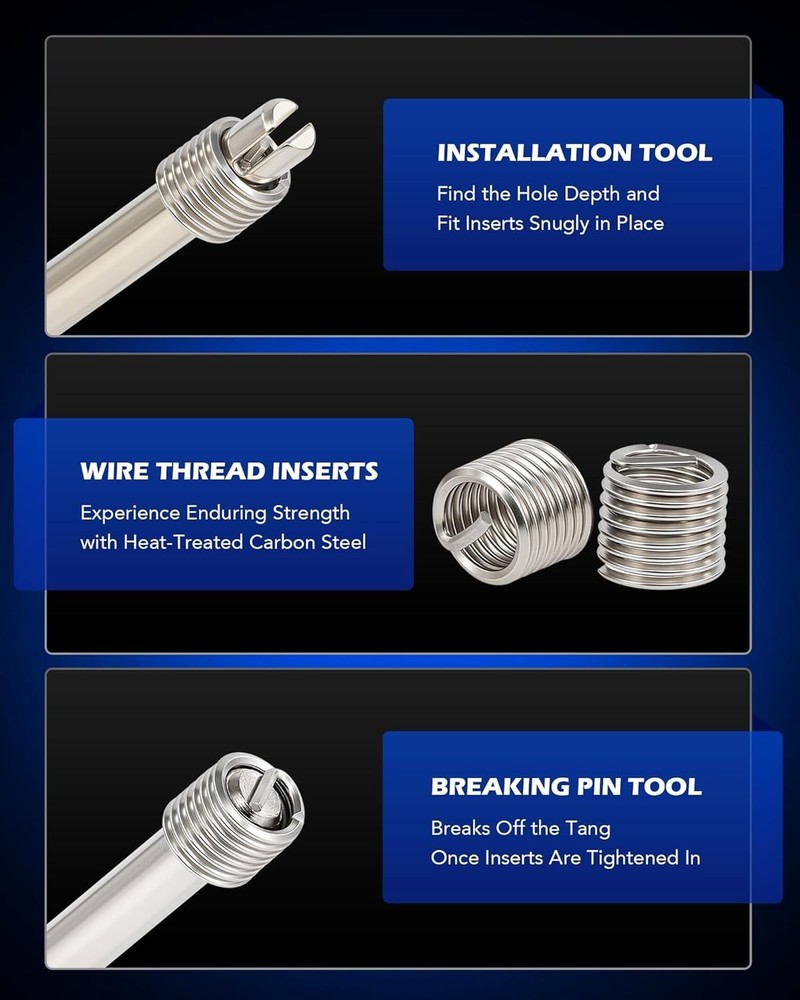 172pc Metric Thread Repair Kit: HSS Drill Bits & Tools for M5-M12 Restoration