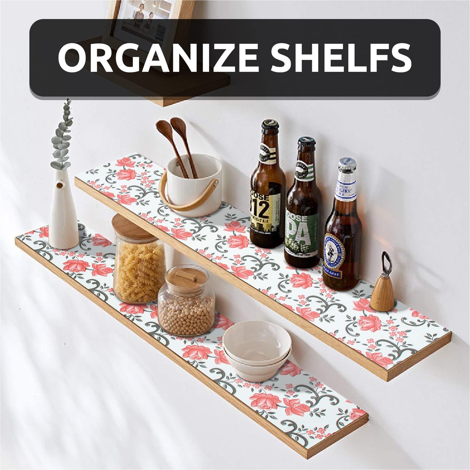 12X120 Inch Shelf Liner for Kitchen Cabinets, PVC Drawer Liner for Dresser No...