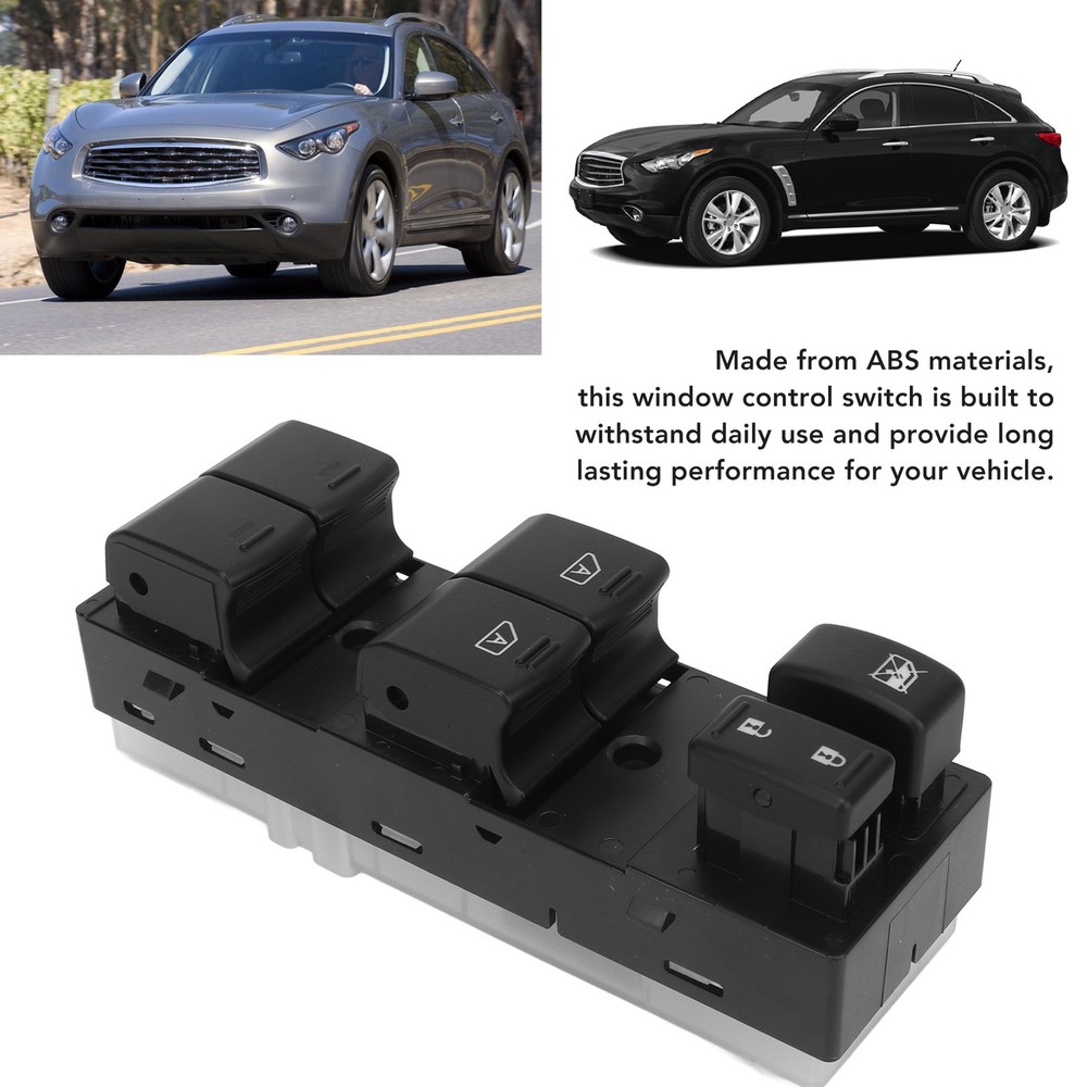 1. Power Window Switch For FX35 FX37 FX50 QX70 Control Button Blac