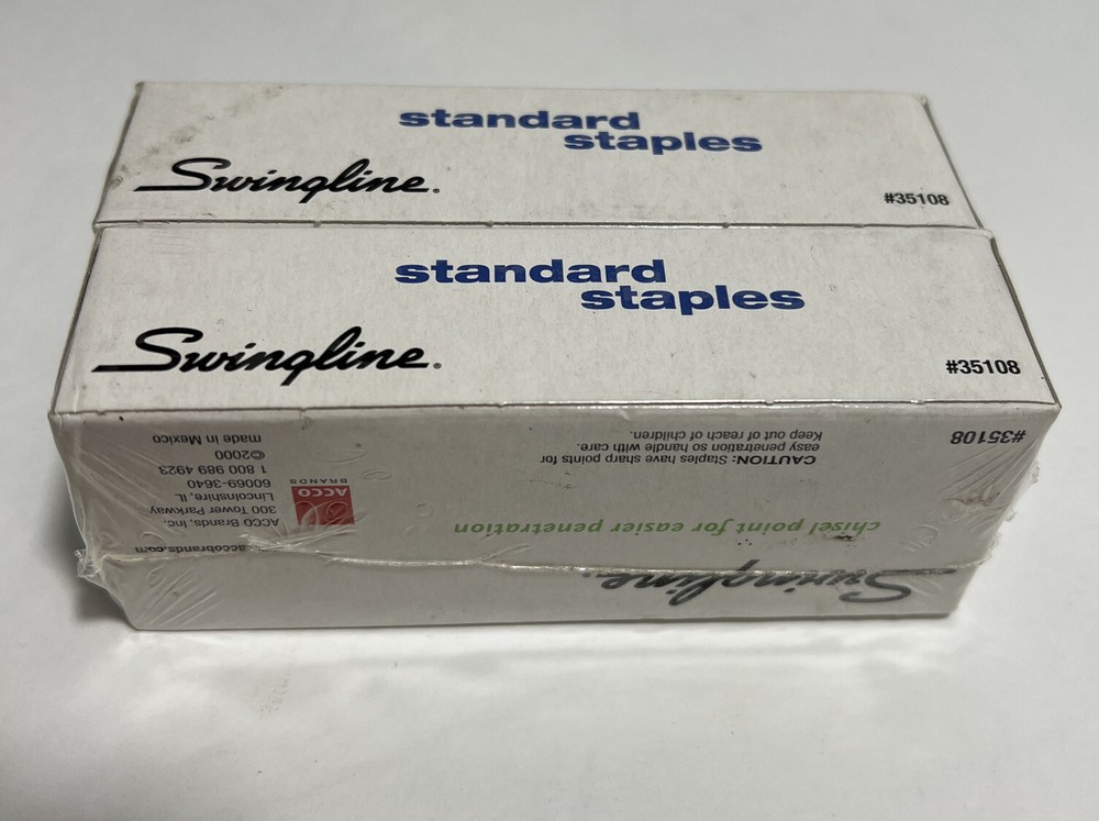 Swingline Standard Staples 2 Pack 10000 Total