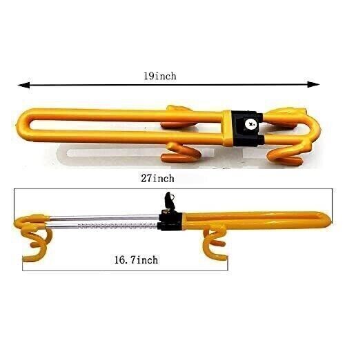 Universal Heavy Duty Steering Wheel Lock The Club Twin Hook Anti Theft Car
