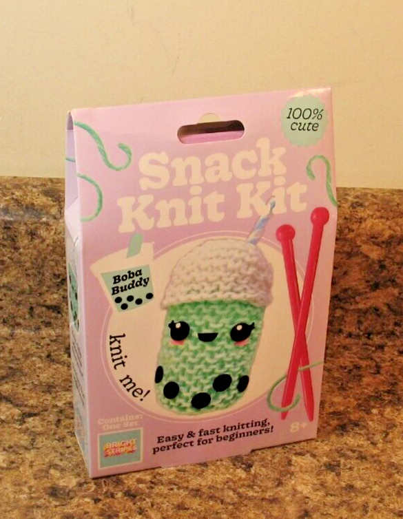 Learn to Knit Kit Snack Boba Buddy Beginners Set NEW