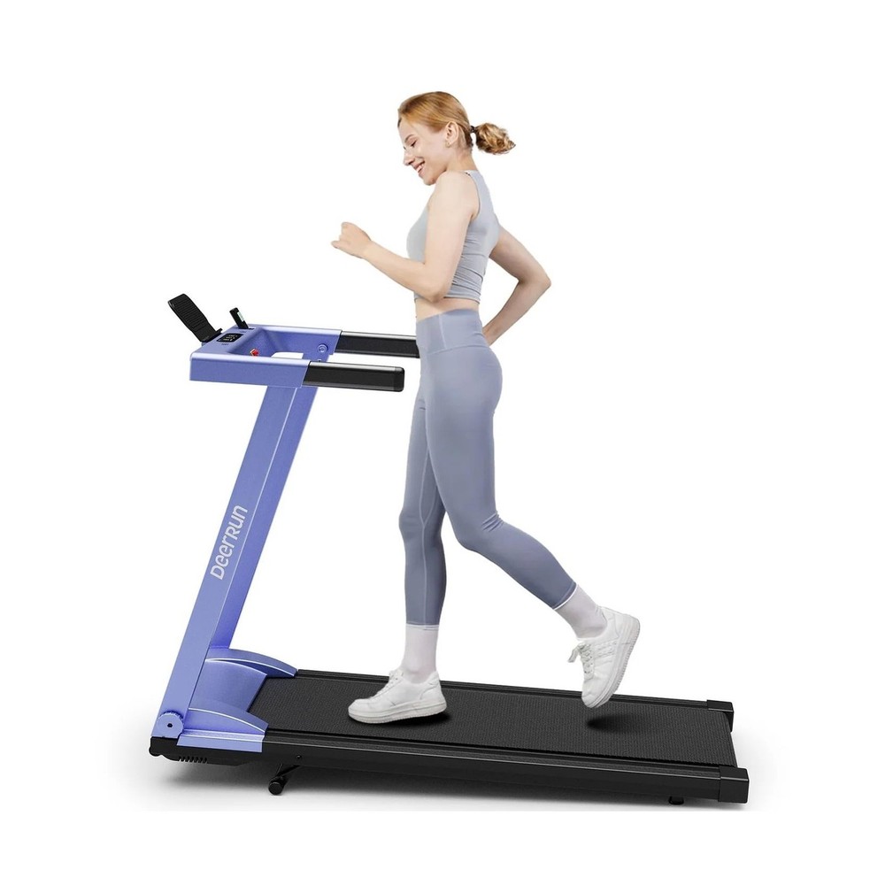 DeerRun Foldable Treadmill for Home with 6% Manual Incline & Handlebar, Compa...