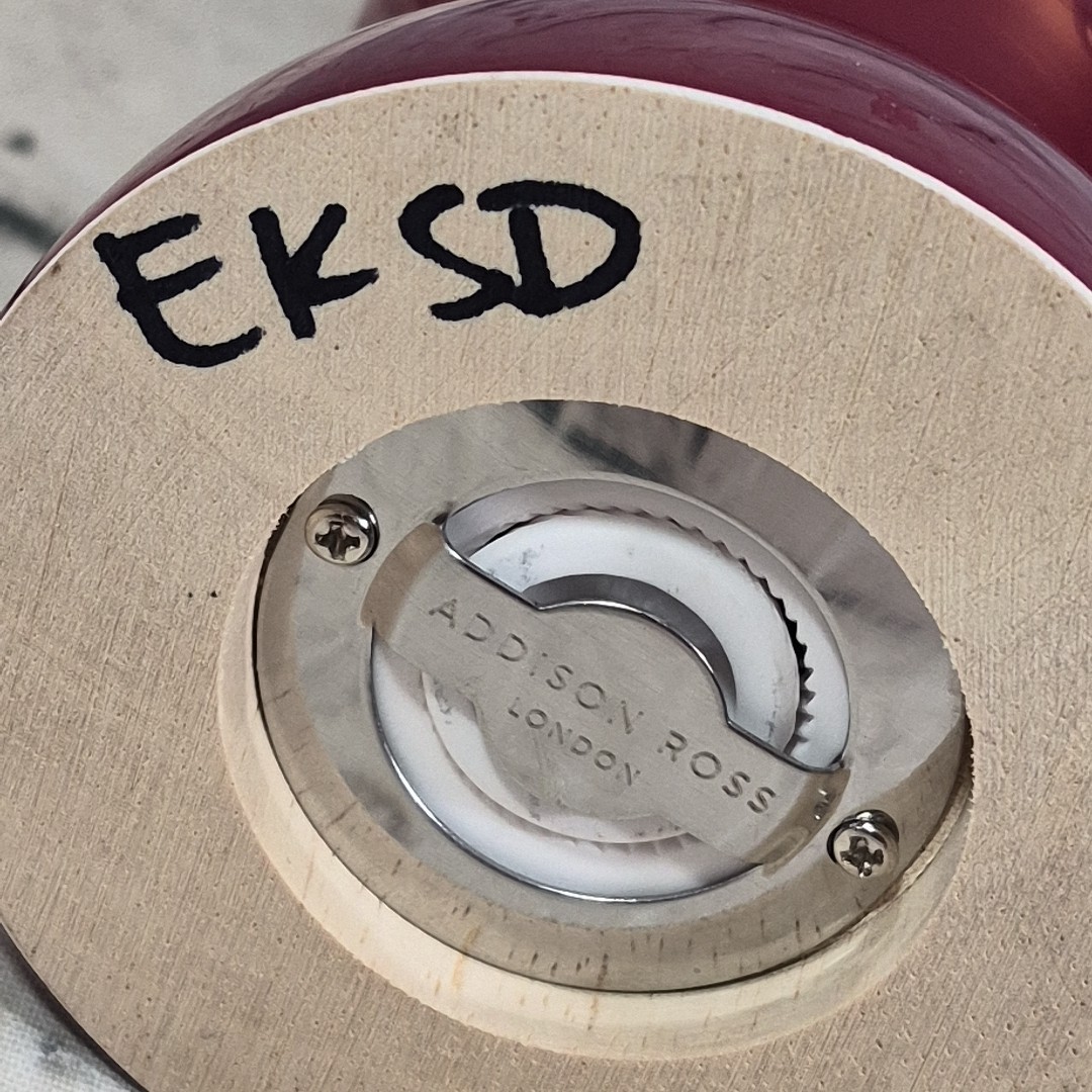 Deep Cherry Red Bobbin Salt And Pepper Mill Grinder 24cm Set Of 2 Addison Ross