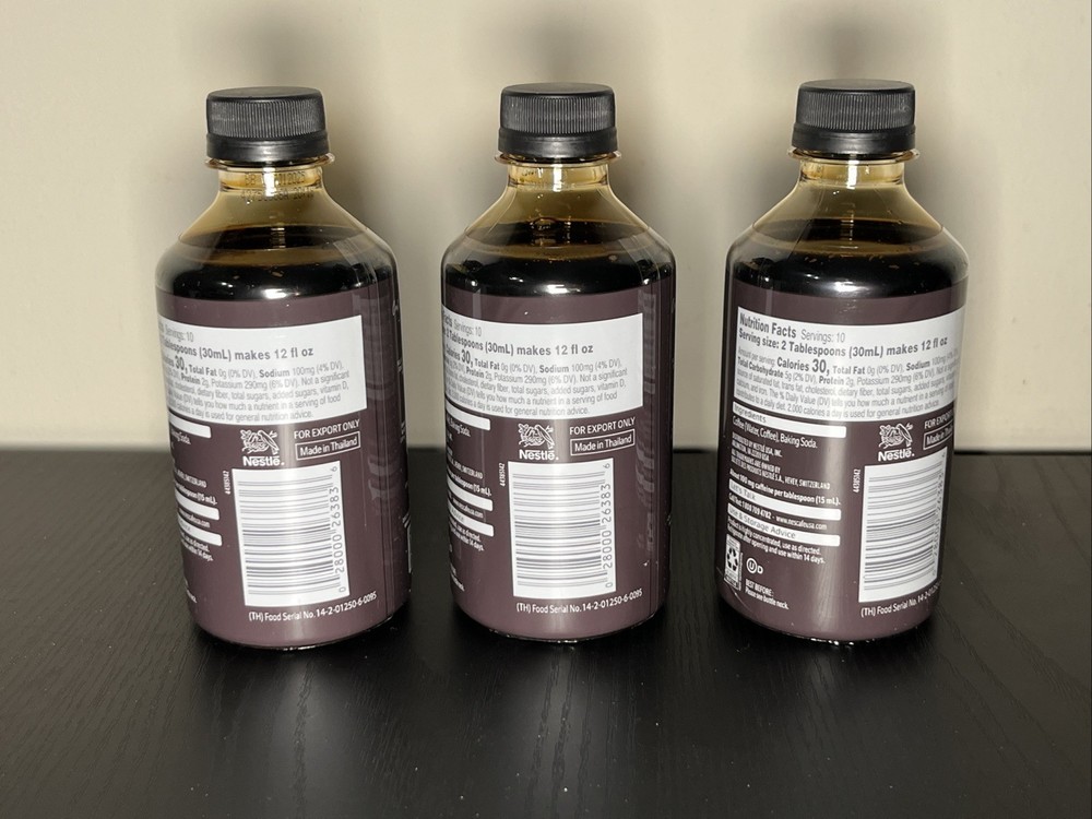 Nescafé Espresso Concentrate Black Coffee 3 Bottles Makes 60 Cups Total