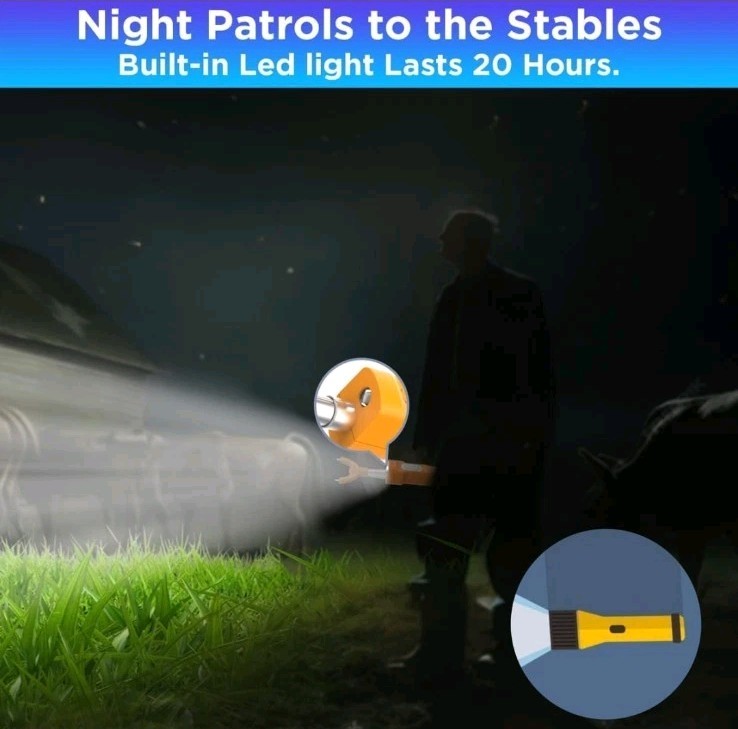 Cattle Prod Rechargeable with Led Light, Waterproof Retractable Cattle Prod