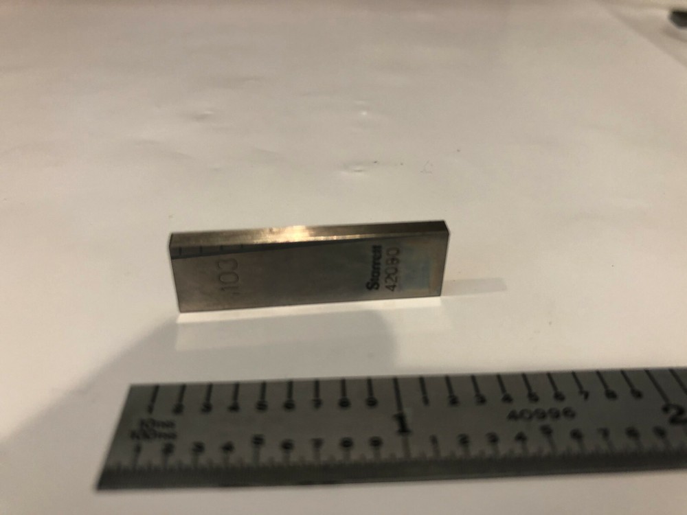 .103" Starrett Rectangular Steel Gage Gauge Block.