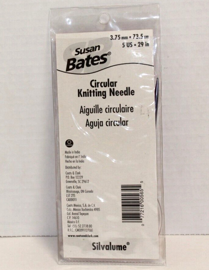 Vintage Susan Bates 29" #5 Circular Knitting Needles