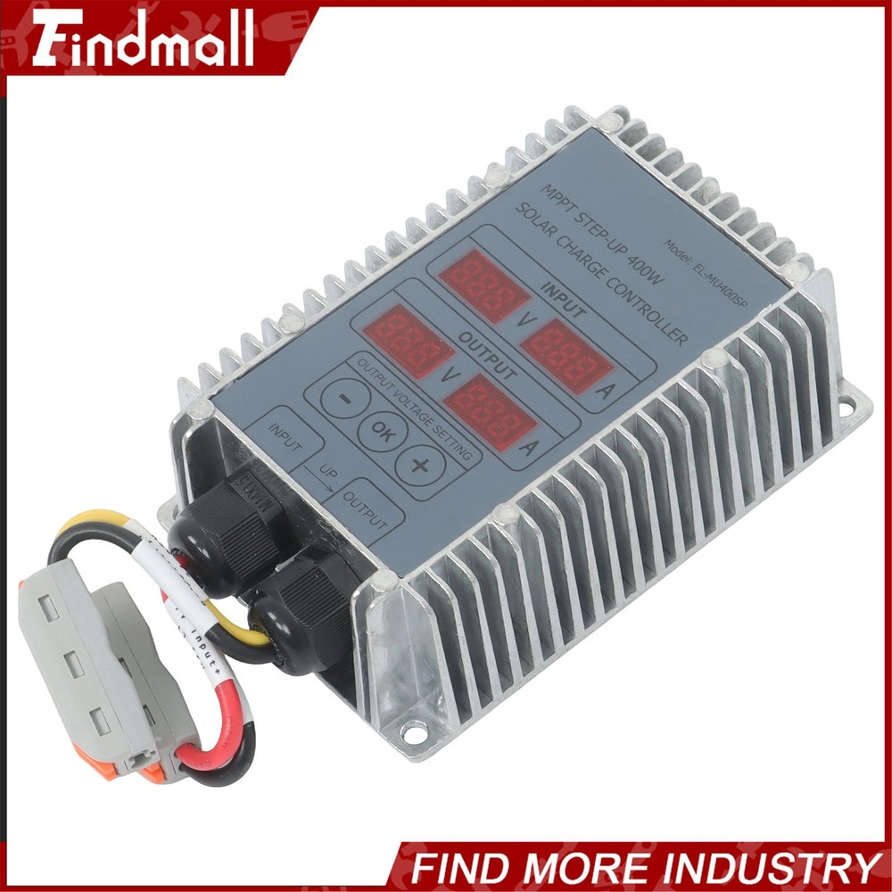 Findmall 400W Solar Battery Charge Controller Boost MPPT Voltage Adjustable