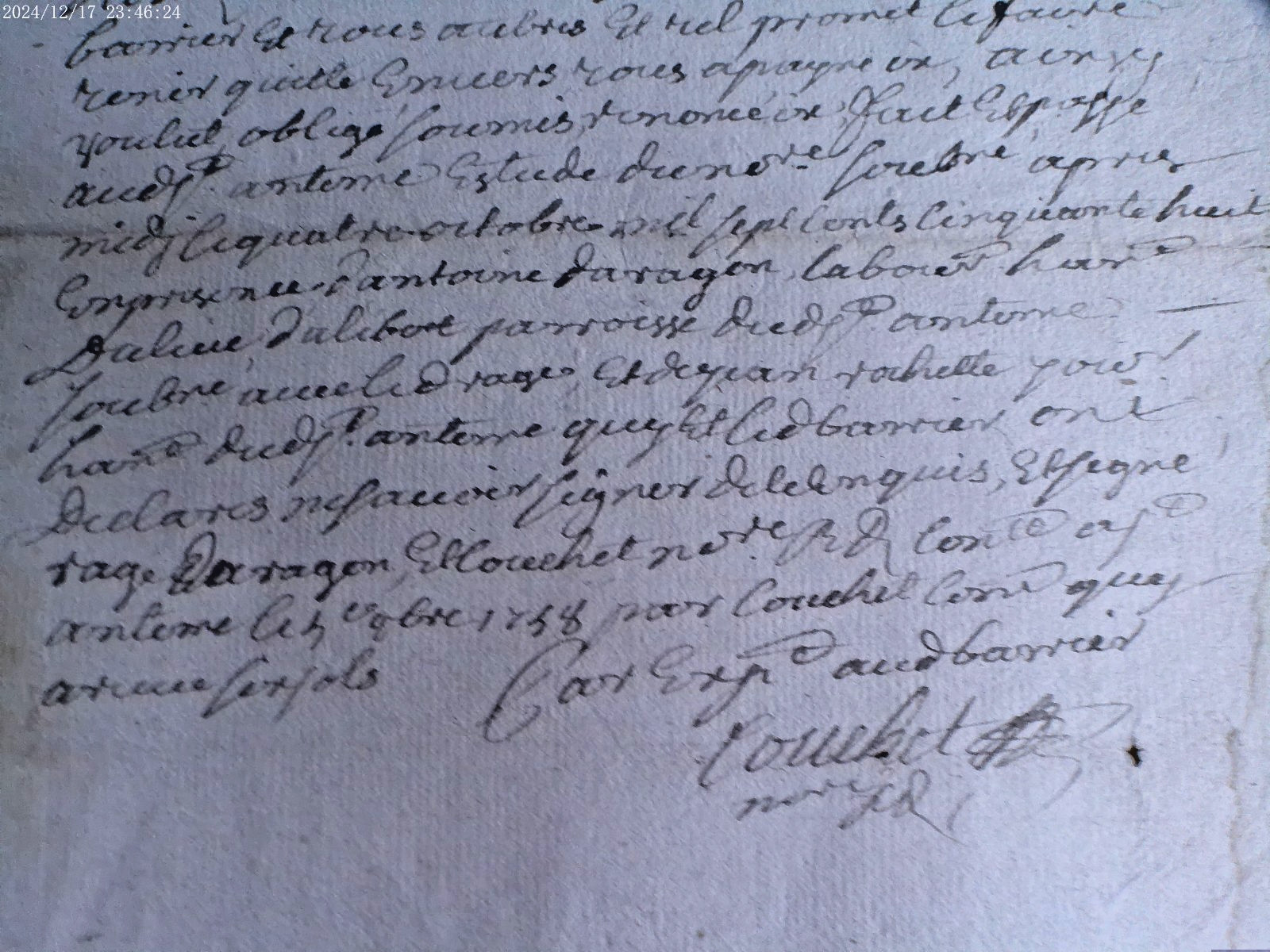 LOT OF TWO OLD DOCUMENTS from 1700s