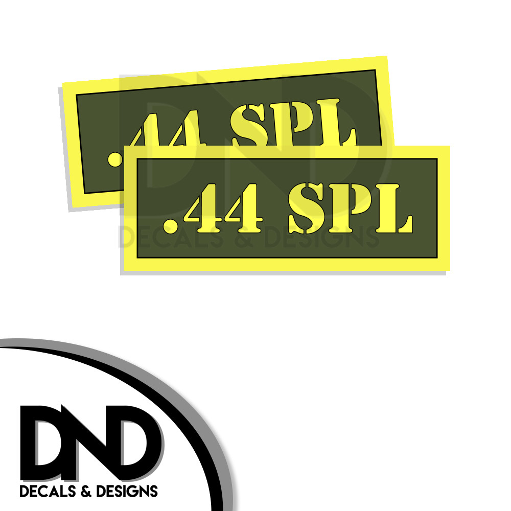.44 SPL Ammo Can Decal Gun Ammunition Box Firearm Gloss Sticker AG - 2 Pack