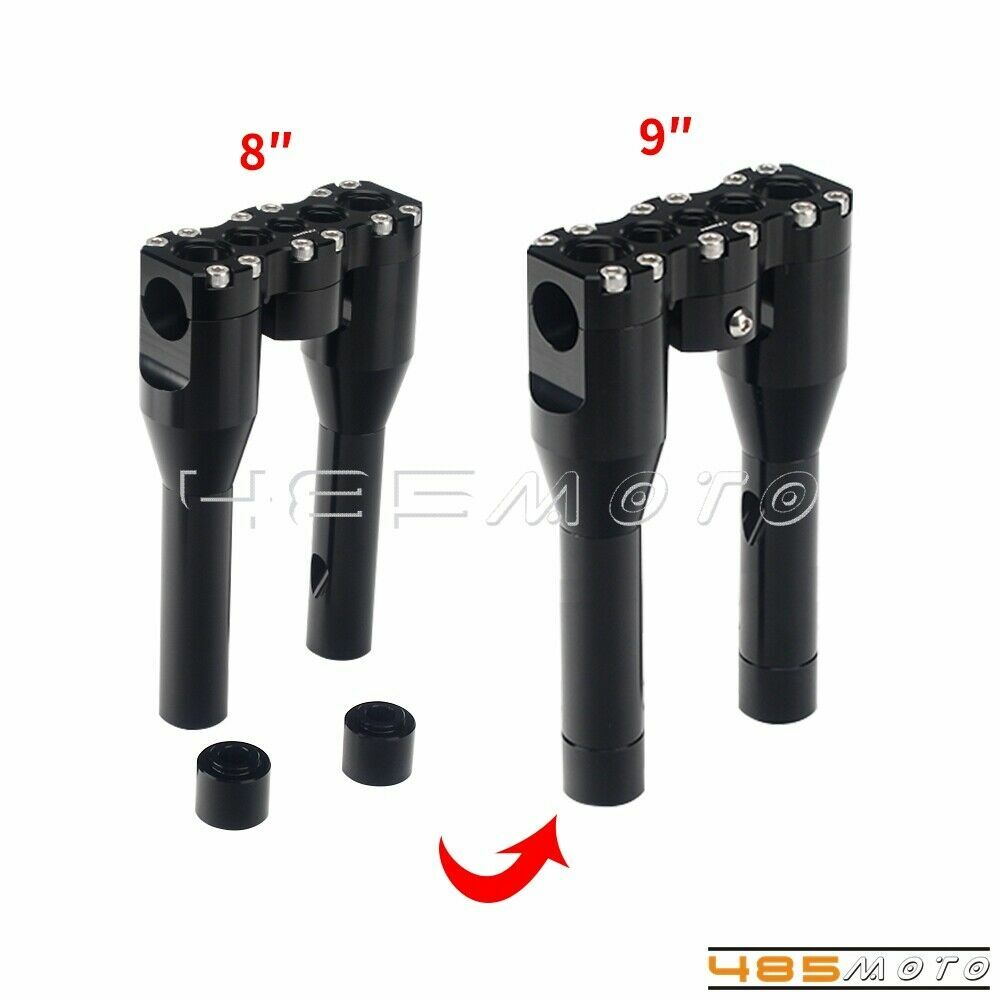 Motorcycle 1" Handlebar Riser For Harley Dyna Softail Street Bob 8" Tall Riser