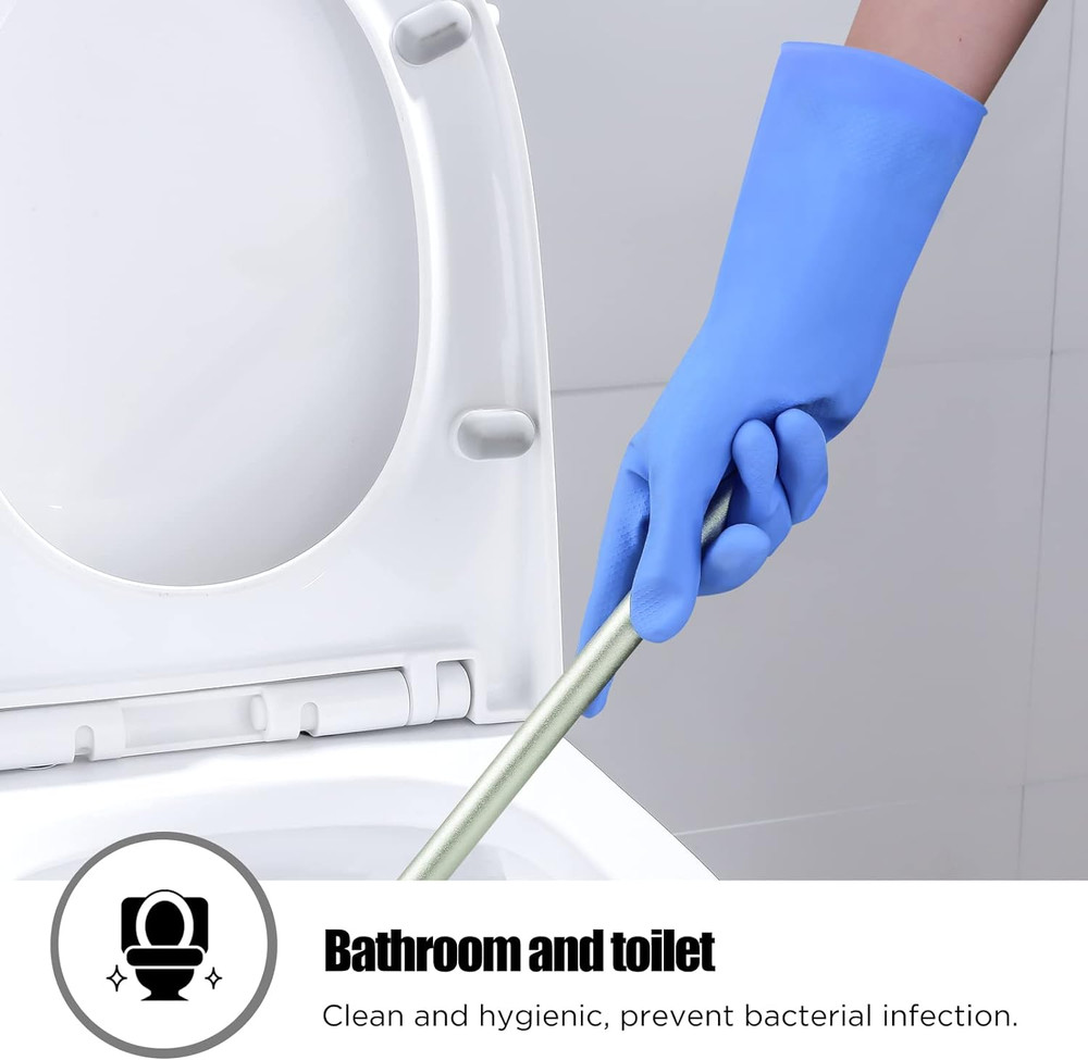 Reusable Rubber Cleaning Gloves - Medium (Pack of 6)