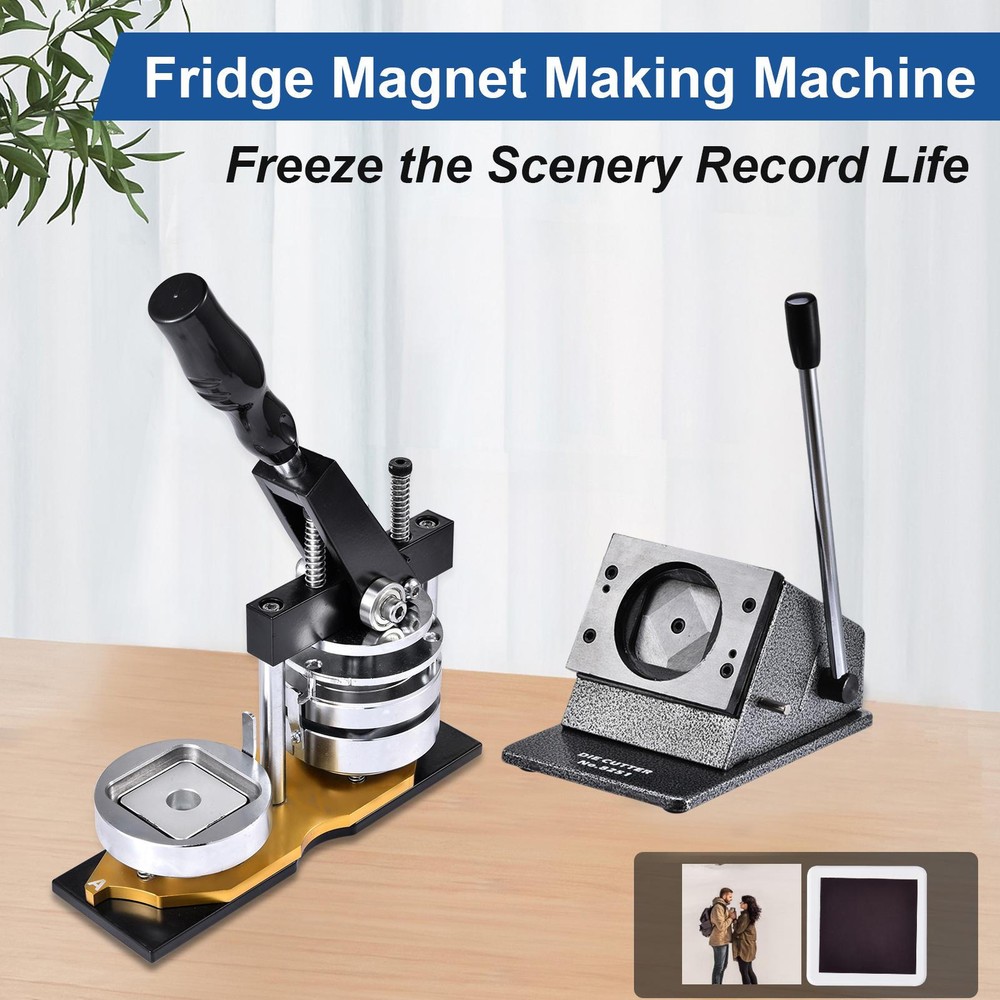 2x2" Magnet Maker Machine DIY Magnet & Button Maker Kit - Badge Press Tool