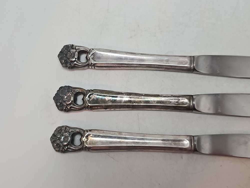 3 Eternally Yours Dinner Knives 1847 Rogers Silverplate Flatware