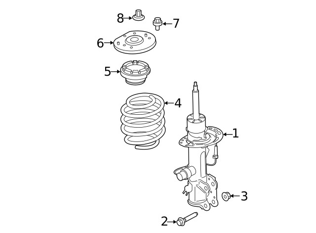 Genuine Ford Strut Lower Bolt W715932-S439