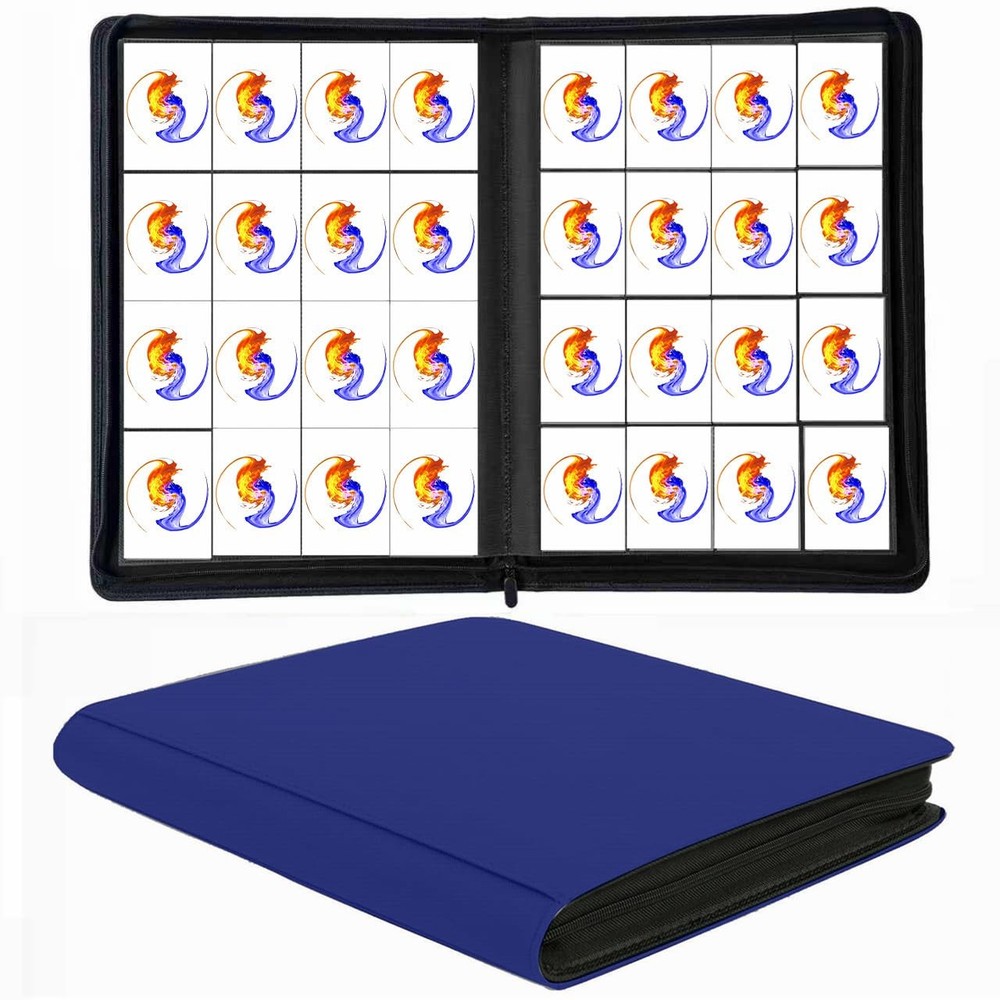 Premium 1664 Cards Capacity Binder, 16 Pocket Ringless Side-Loading Trading Card