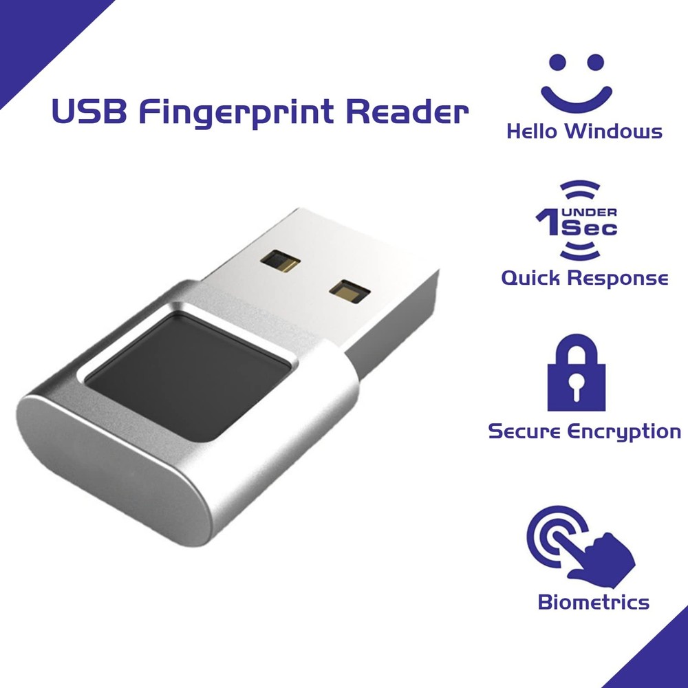 USB Fingerprint Reader Mini Fingerprint Scanner PC Dongle Windows Hello Fingerpr