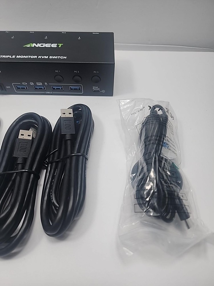 Angeet KVM Switch 3 Monitors