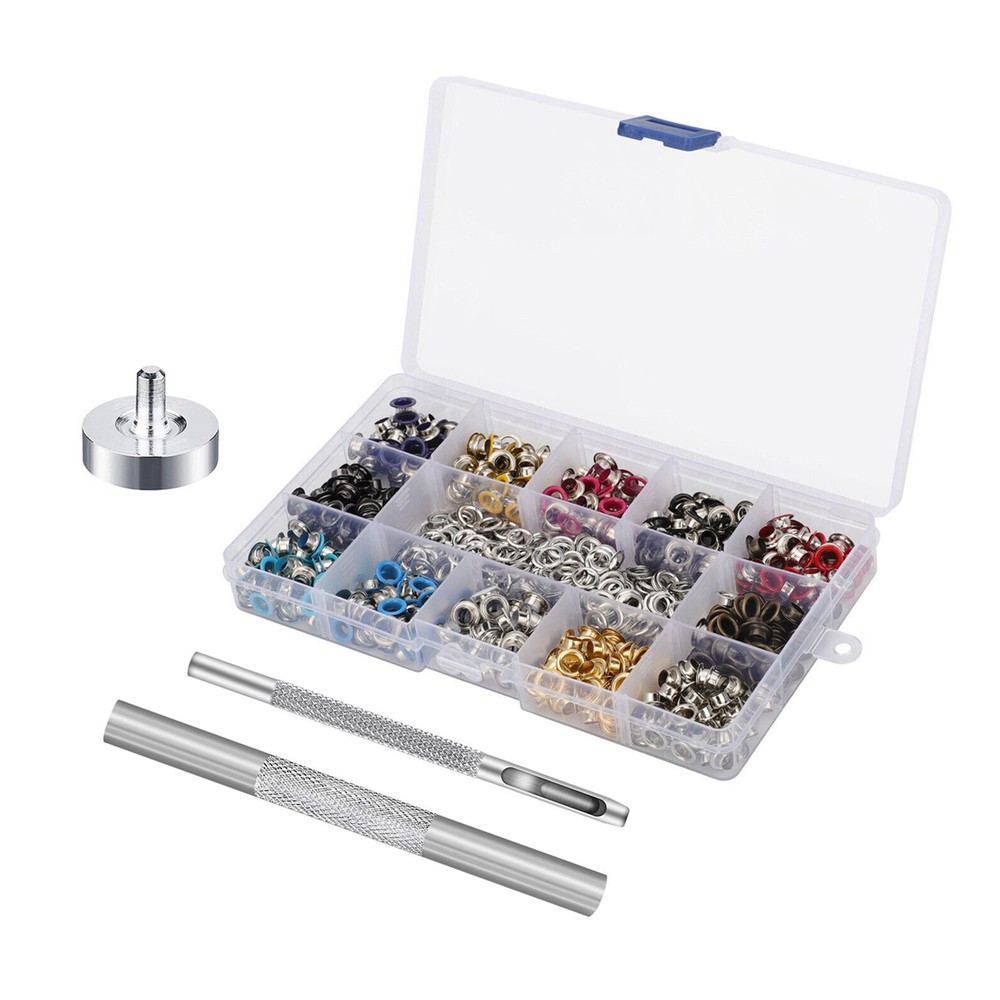 600Set 5mm Copper Grommets Eyelet Snap Fasteners Kit Accessories With 3PCS Tool