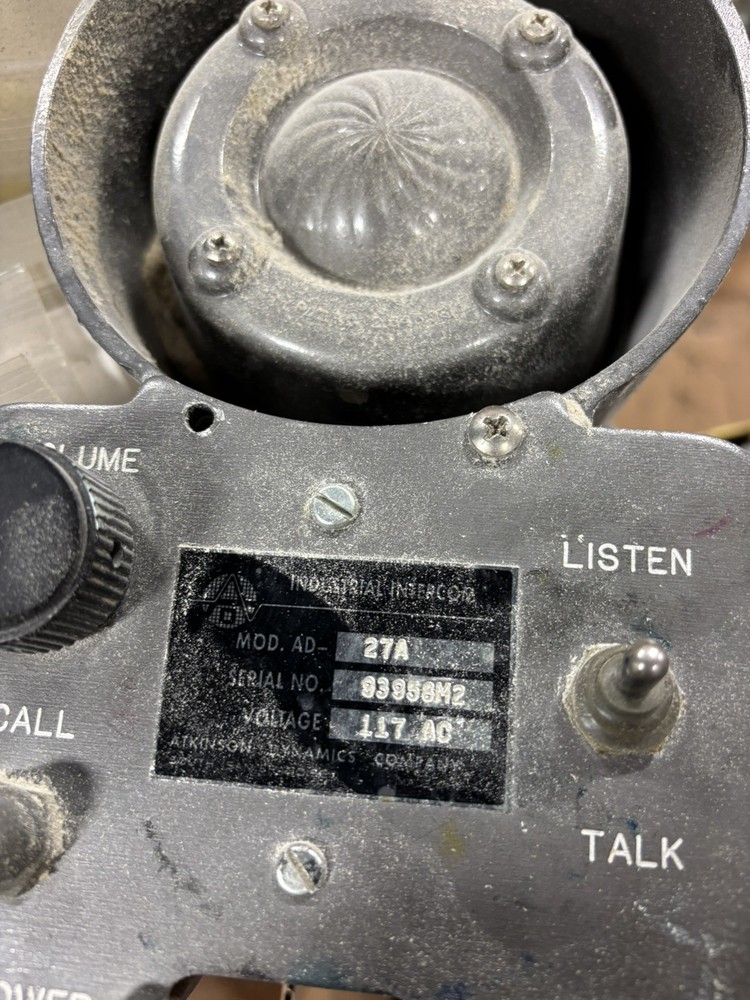 Atkinson Dynamics AD-27A Industrial Intercom Loudspeaker with Call Button USED