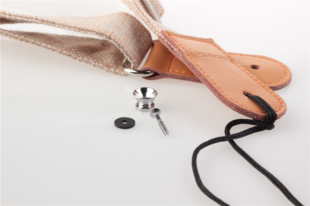 Adjustable Uke Leather Ukulele Strap with Metal Hook - Dark Brown