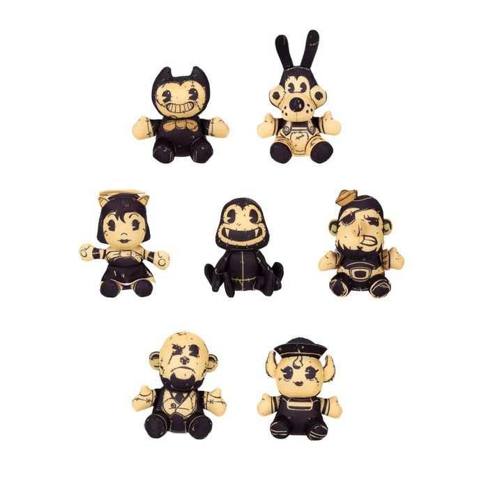 Bendylone Wolf 3.5" Pancake Mini-Plush in Crane Game Package, 7 Differet Plushes