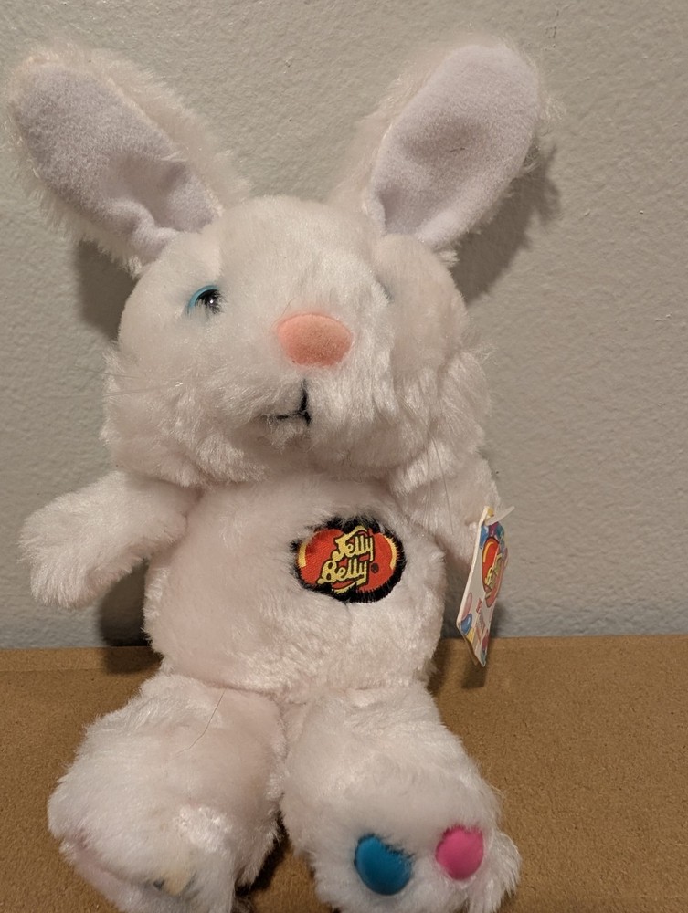 Jelly Belly plush White Bunny Rabbit Easter jellybean