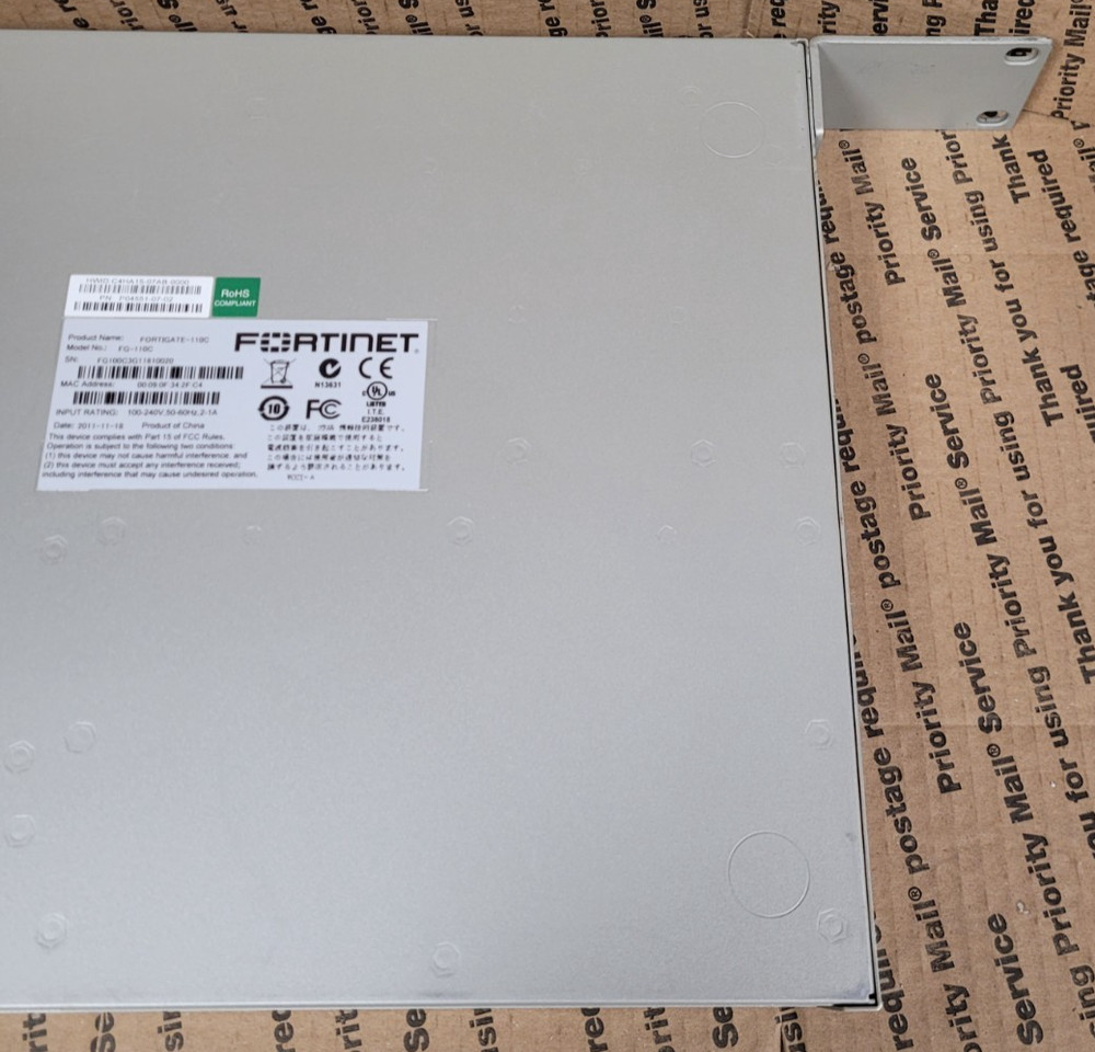 Fortinet FortiGate-110C FG-110C Router Firewall Security Appliance (TESTED)