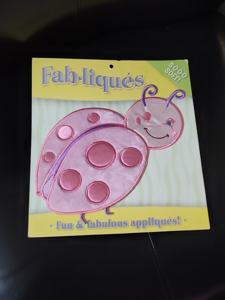 Fab-liques! Ladybug Appliqué Fabric Patch Pink/Purple