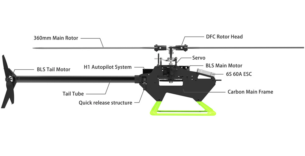 Fly Wing FW450L V3 6CH 3D GPS Automatic Return Hovering Helicopter RTF US Plug