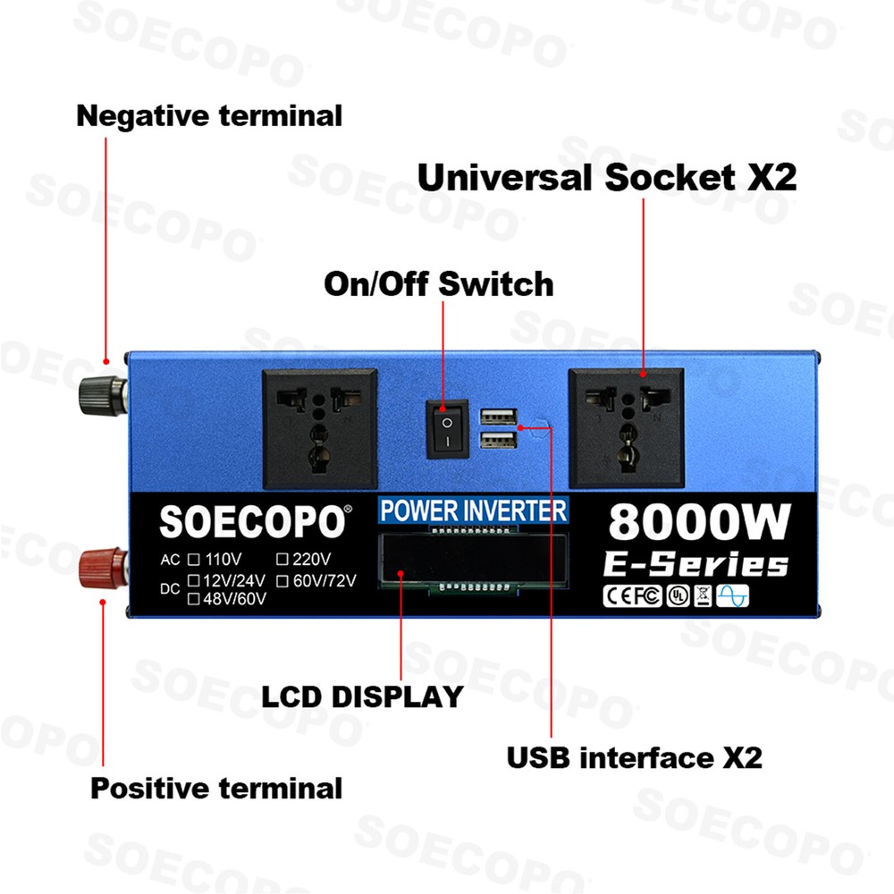 8000w 110v Solar Full Kit Inverter 300W Solar Panel Home 100A Controller System