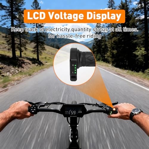 Throttle KH-DX 36V E-Bike Throttle Grip Replacement with LCD Voltage