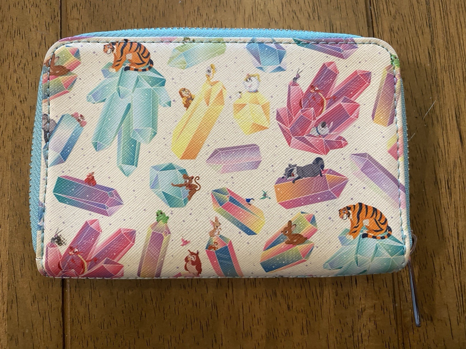 Loungefly Disney Princess Sidekicks Crystals GEM Zip Around Wallet Purse