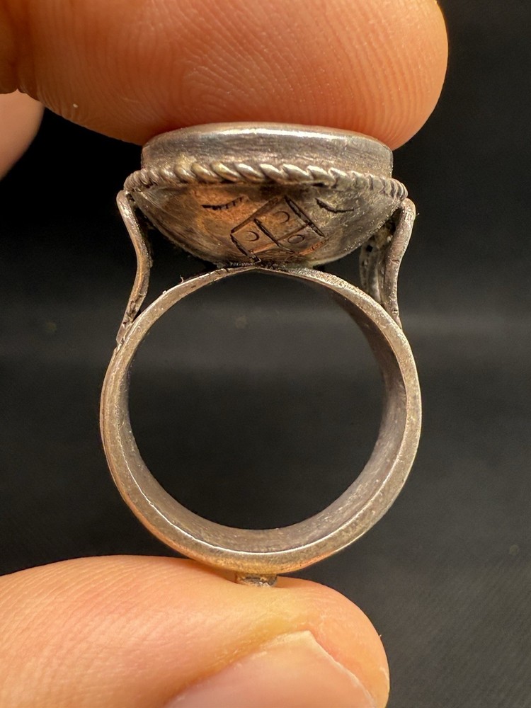 Silver Wonderful Ring Sassanian Ancient Agate Stone Unique