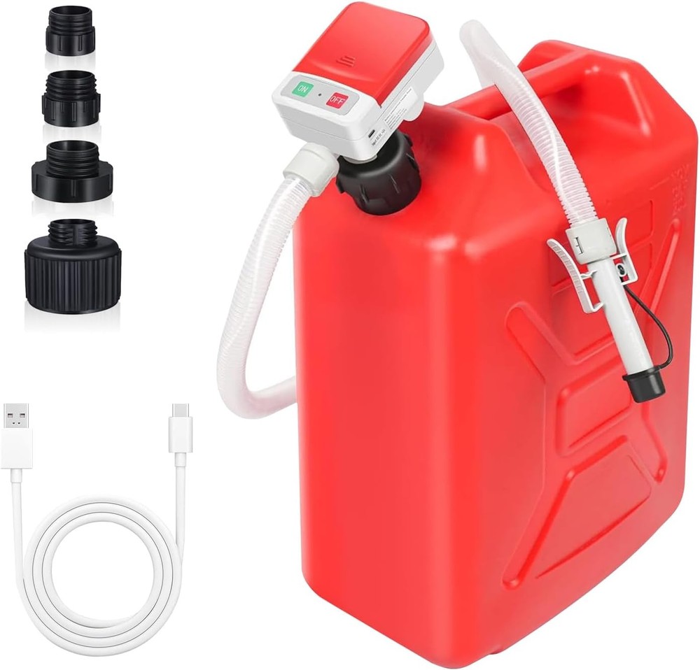 For Saker Sakerplus Transfer Pump, Portable 3.2GPM,Battery&USB red