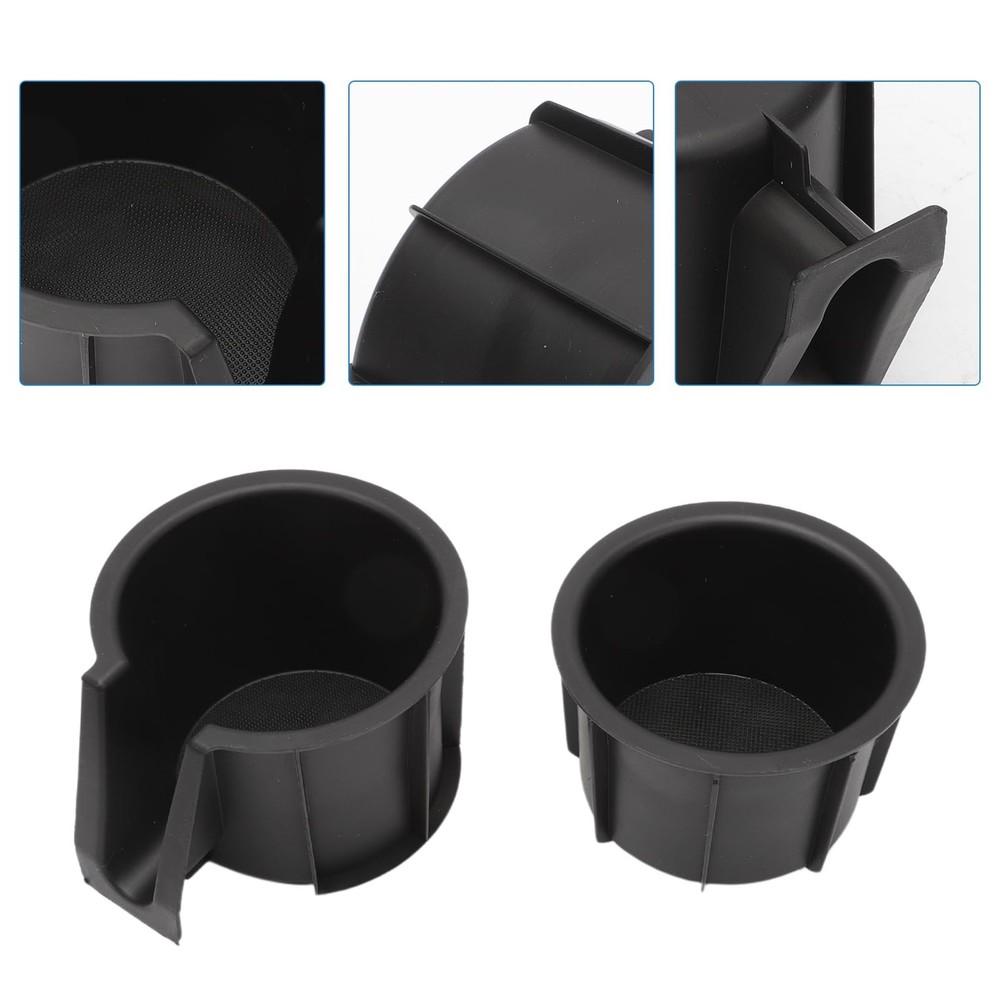 Anlseiod 2PCS Cup Holder Center Console Inserts Compatible for 4RUNNER Black