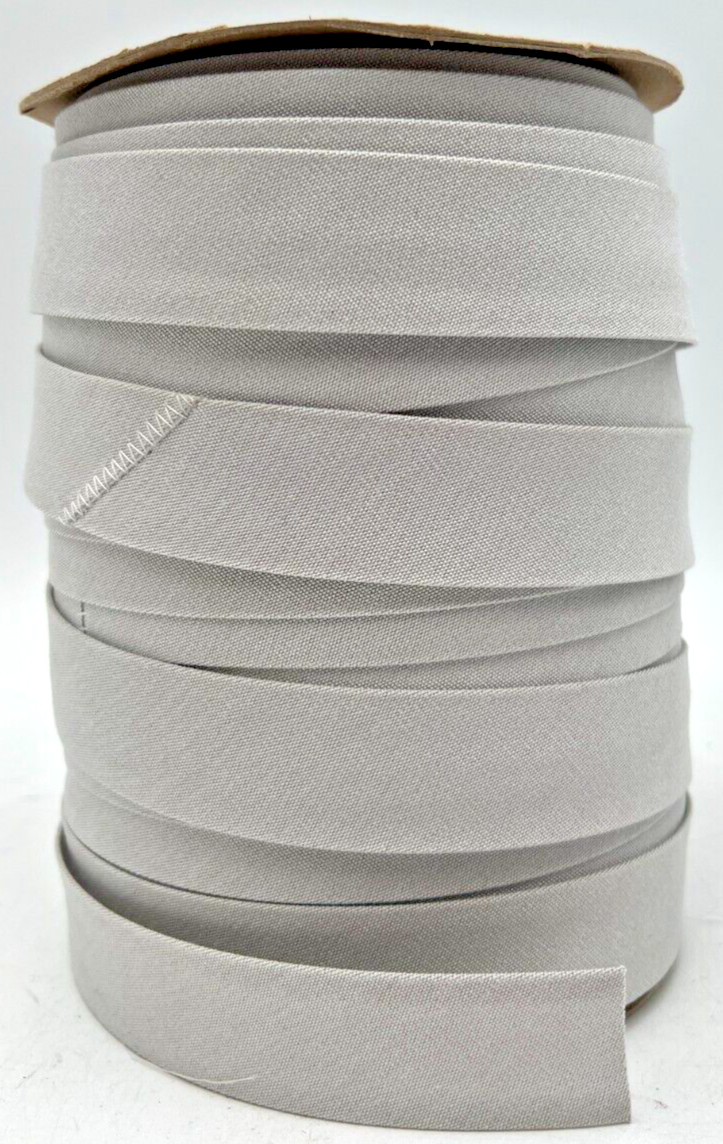 SUNBRELLA MARINE 1-1/4" SILVER 4651 BINDING TAPE DOUBLE EDGE PARTIAL, 1" REMNANT