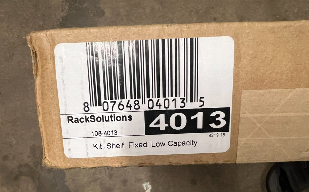 RackSolutions 108-4013 Fixed Low Capacity Shelf Kit New NIB Sealed