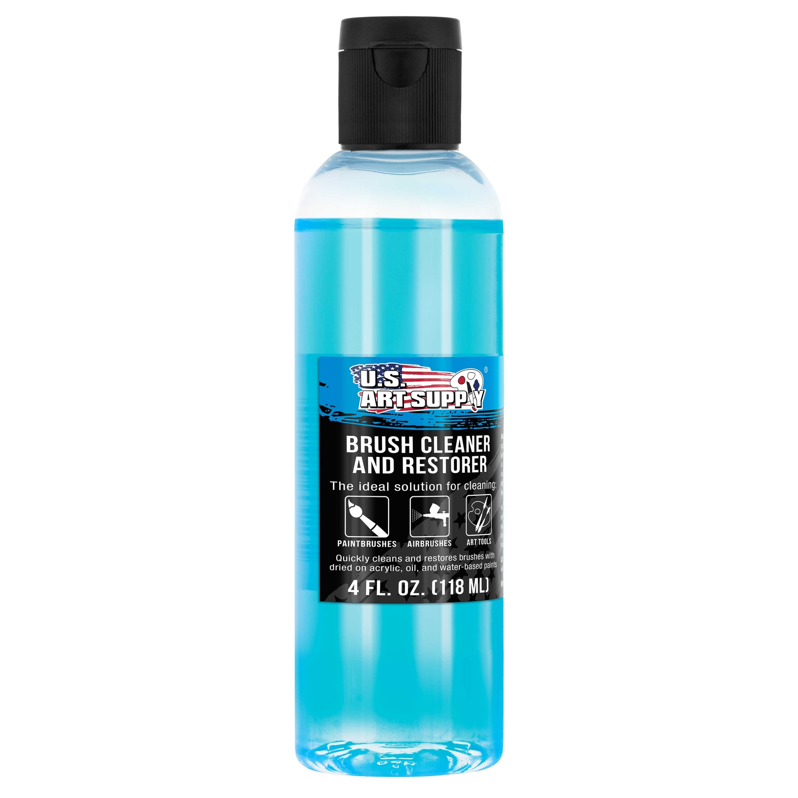 4 oz Brush Cleaner, Restorer, Clean Dried Paint Brushes, Airbrushes, Acrylic Oil