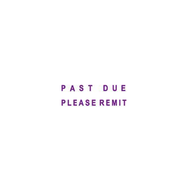 PAST DUE Detailed Self-Inking Stamp -Purple