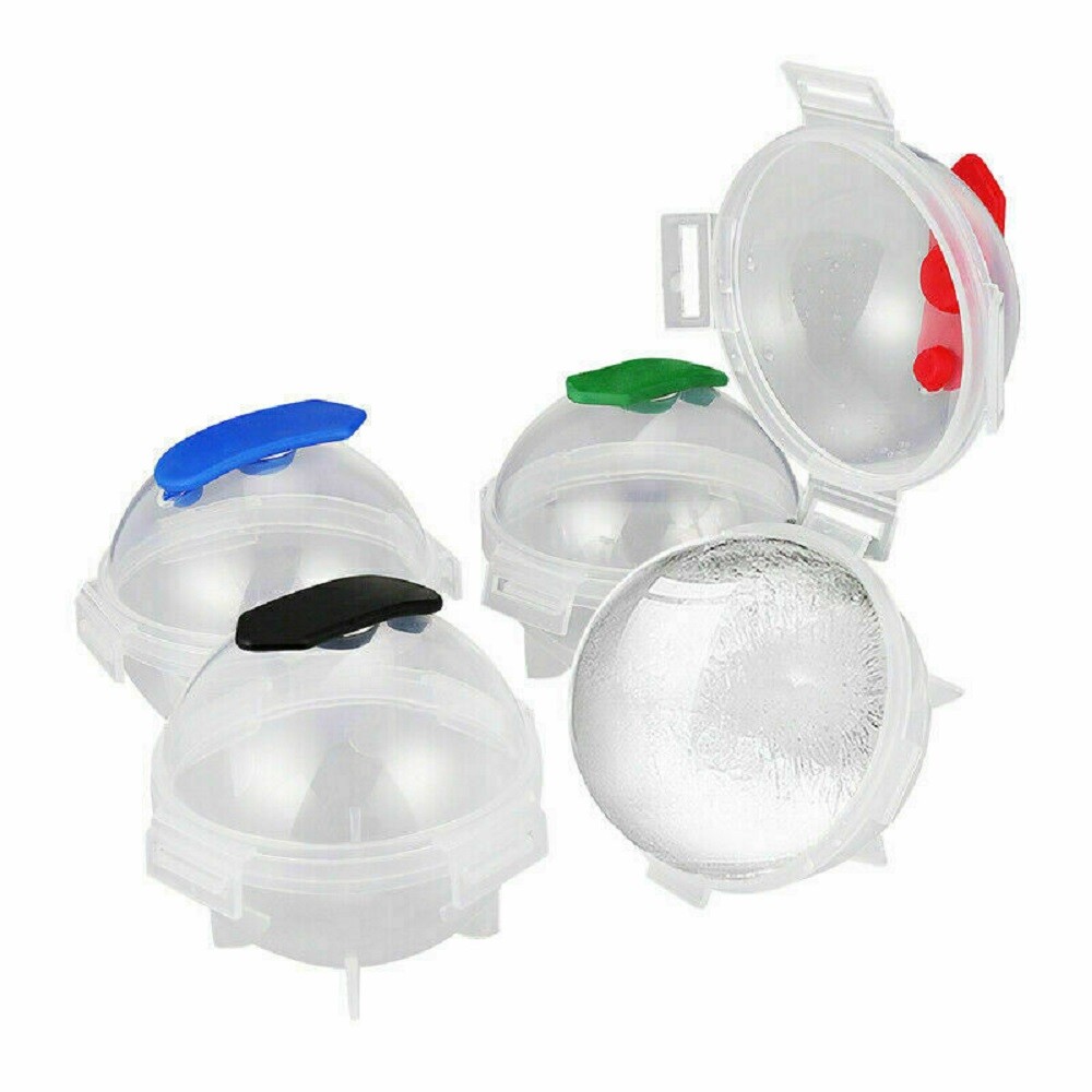 4 Pack 2" Large Round Ice Cube Tray Ball Maker Molds Jumbo ICE BALLS for Drinks