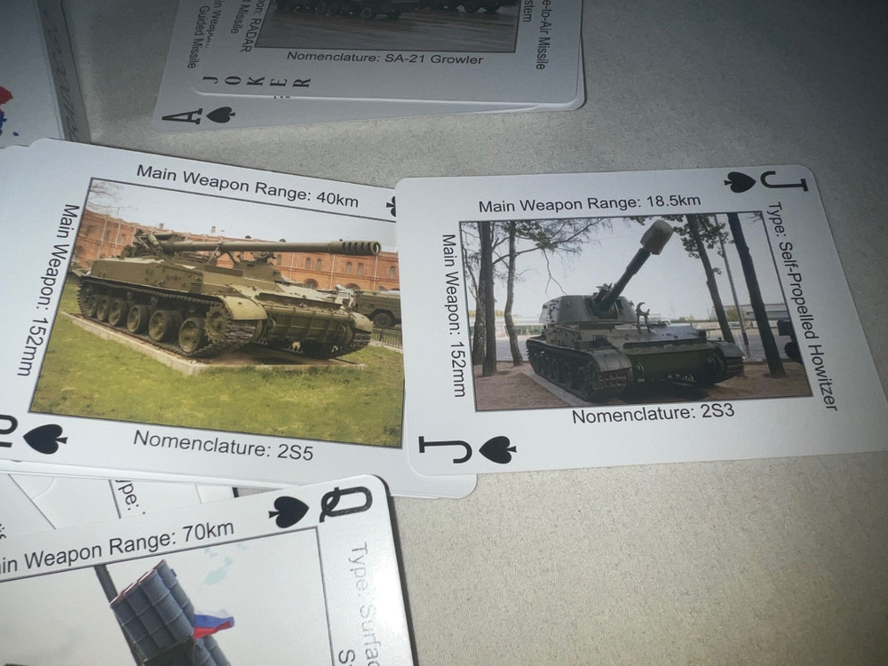 Russian Equipment ID playing cards: US Army, training, mint sealed current