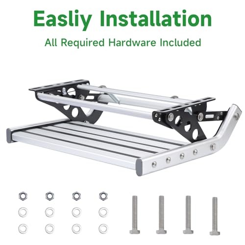 RV Camper Steps Single Drop Down Steps One-Hand Expand or Collapse Manual RV
